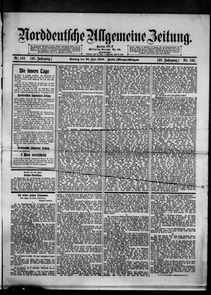 Norddeutsche allgemeine Zeitung vom 20.06.1909