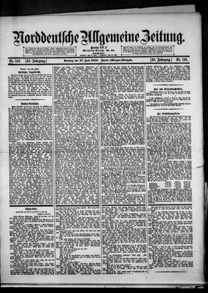 Norddeutsche allgemeine Zeitung vom 27.06.1909