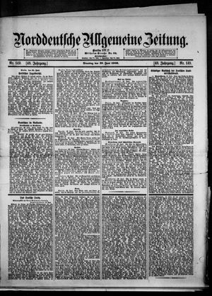 Norddeutsche allgemeine Zeitung vom 29.06.1909