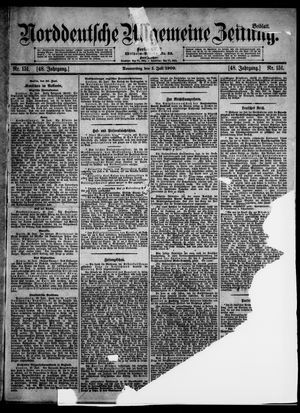 Norddeutsche allgemeine Zeitung vom 01.07.1909
