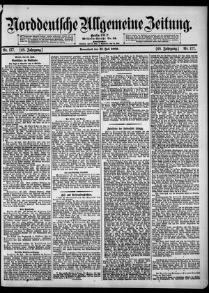 Norddeutsche allgemeine Zeitung vom 31.07.1909