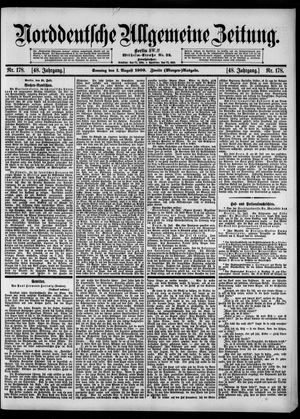 Norddeutsche allgemeine Zeitung vom 01.08.1909