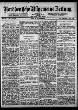 Norddeutsche allgemeine Zeitung vom 13.08.1909