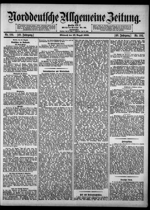 Norddeutsche allgemeine Zeitung vom 18.08.1909