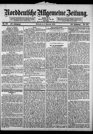 Norddeutsche allgemeine Zeitung vom 08.09.1909