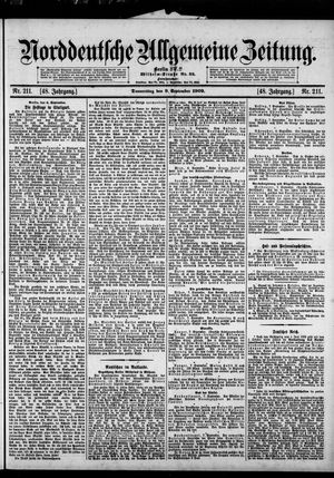 Norddeutsche allgemeine Zeitung vom 09.09.1909