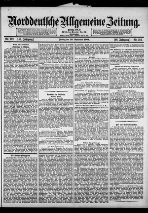 Norddeutsche allgemeine Zeitung vom 10.09.1909