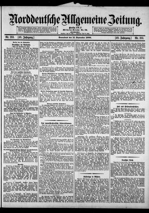 Norddeutsche allgemeine Zeitung vom 11.09.1909