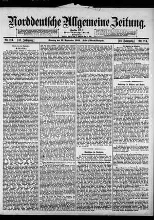 Norddeutsche allgemeine Zeitung vom 12.09.1909