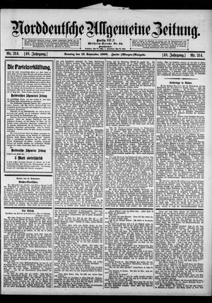 Norddeutsche allgemeine Zeitung vom 12.09.1909