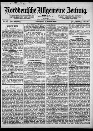 Norddeutsche allgemeine Zeitung vom 16.09.1909