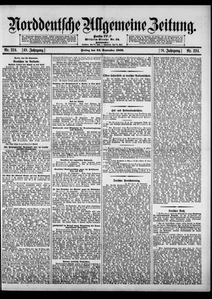 Norddeutsche allgemeine Zeitung vom 24.09.1909