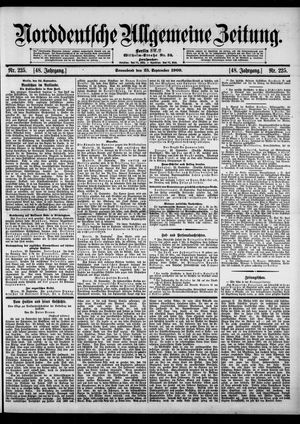 Norddeutsche allgemeine Zeitung vom 25.09.1909
