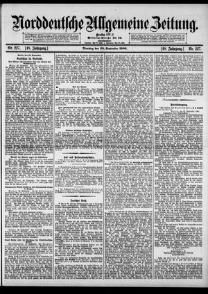 Norddeutsche allgemeine Zeitung vom 28.09.1909