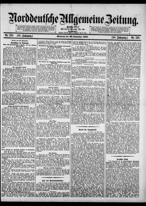 Norddeutsche allgemeine Zeitung vom 29.09.1909