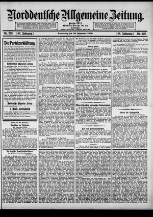 Norddeutsche allgemeine Zeitung vom 30.09.1909