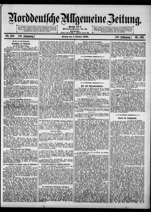Norddeutsche allgemeine Zeitung vom 01.10.1909