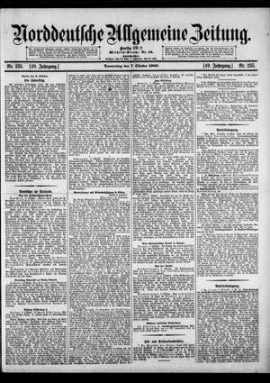 Norddeutsche allgemeine Zeitung vom 07.10.1909