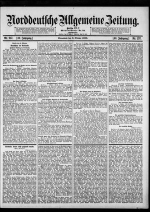 Norddeutsche allgemeine Zeitung vom 09.10.1909