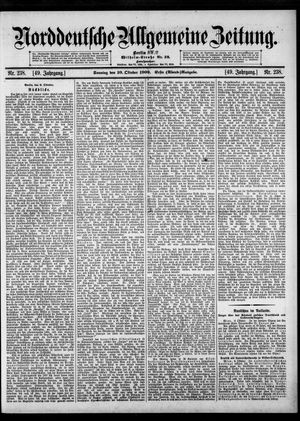 Norddeutsche allgemeine Zeitung vom 10.10.1909