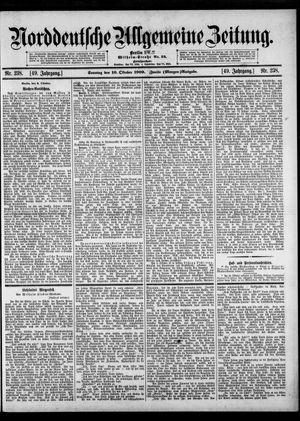 Norddeutsche allgemeine Zeitung vom 10.10.1909