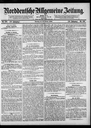Norddeutsche allgemeine Zeitung vom 12.10.1909