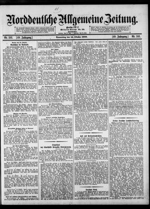 Norddeutsche allgemeine Zeitung vom 14.10.1909