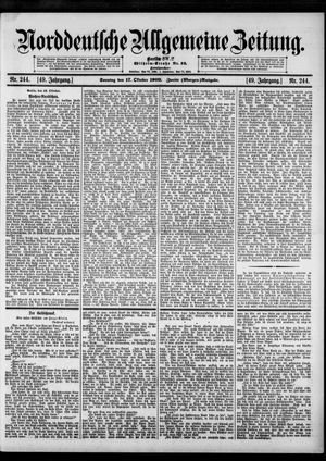 Norddeutsche allgemeine Zeitung vom 17.10.1909