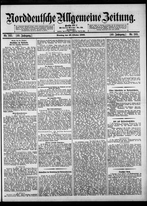 Norddeutsche allgemeine Zeitung vom 19.10.1909