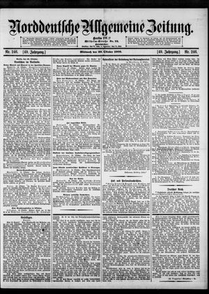 Norddeutsche allgemeine Zeitung vom 20.10.1909