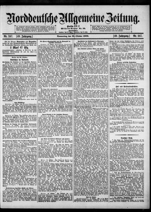 Norddeutsche allgemeine Zeitung vom 21.10.1909
