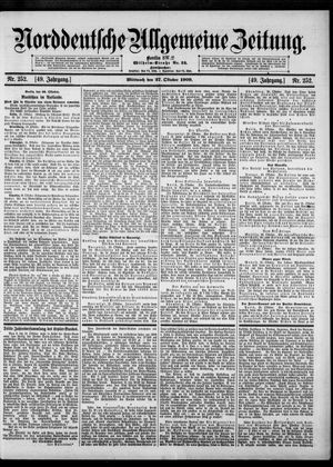 Norddeutsche allgemeine Zeitung vom 27.10.1909