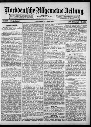 Norddeutsche allgemeine Zeitung vom 28.10.1909