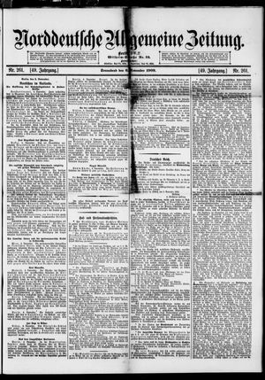 Norddeutsche allgemeine Zeitung vom 06.11.1909