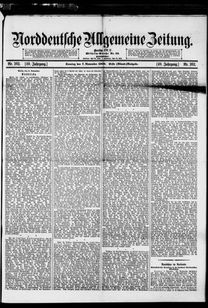Norddeutsche allgemeine Zeitung vom 07.11.1909