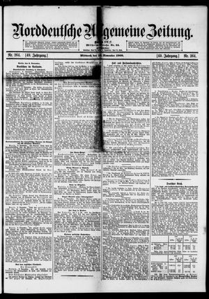Norddeutsche allgemeine Zeitung vom 10.11.1909