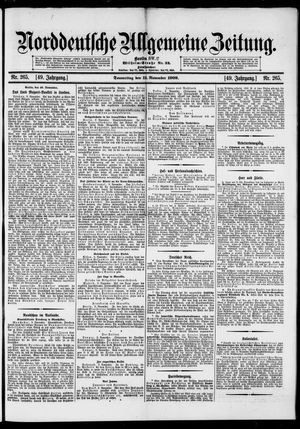 Norddeutsche allgemeine Zeitung vom 11.11.1909
