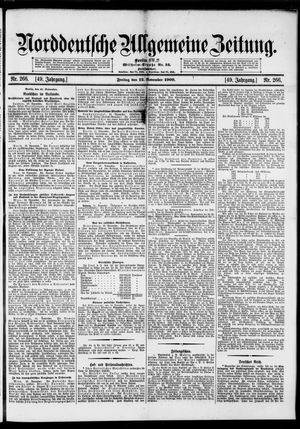 Norddeutsche allgemeine Zeitung vom 12.11.1909