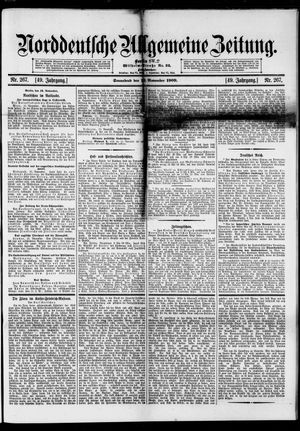 Norddeutsche allgemeine Zeitung vom 13.11.1909