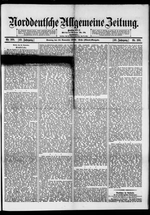 Norddeutsche allgemeine Zeitung vom 14.11.1909