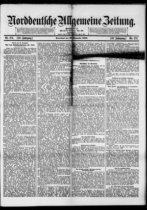 Norddeutsche allgemeine Zeitung vom 20.11.1909