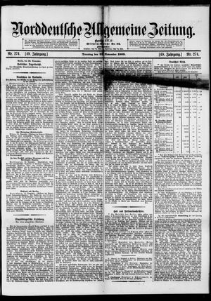 Norddeutsche allgemeine Zeitung vom 23.11.1909