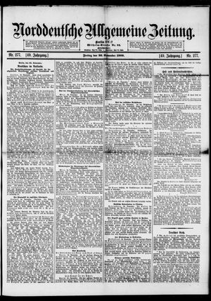 Norddeutsche allgemeine Zeitung vom 26.11.1909
