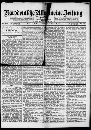 Norddeutsche allgemeine Zeitung vom 28.11.1909