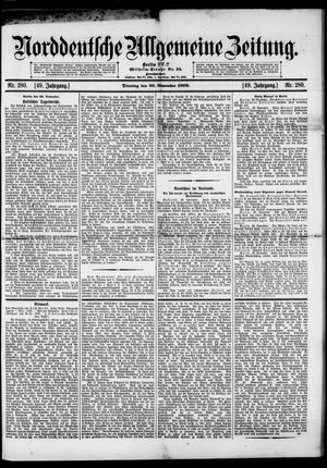 Norddeutsche allgemeine Zeitung vom 30.11.1909