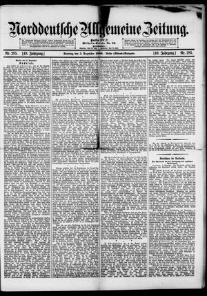 Norddeutsche allgemeine Zeitung vom 05.12.1909