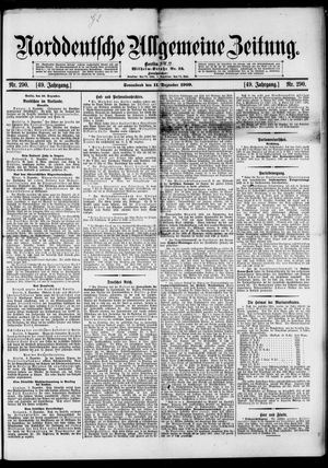 Norddeutsche allgemeine Zeitung vom 11.12.1909