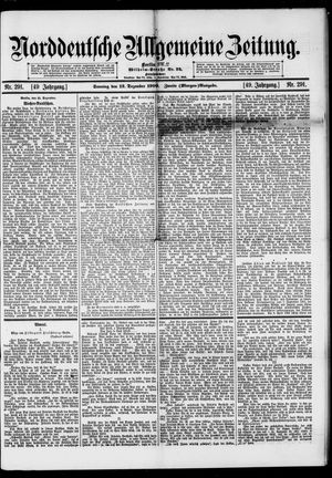 Norddeutsche allgemeine Zeitung vom 12.12.1909