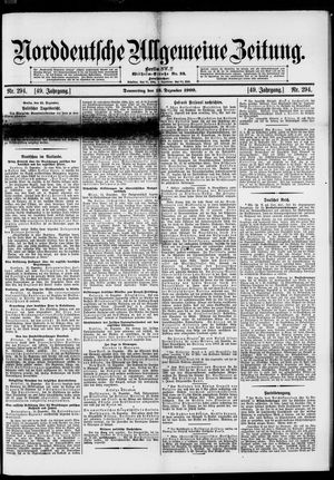 Norddeutsche allgemeine Zeitung vom 16.12.1909