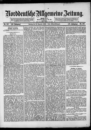Norddeutsche allgemeine Zeitung vom 19.12.1909